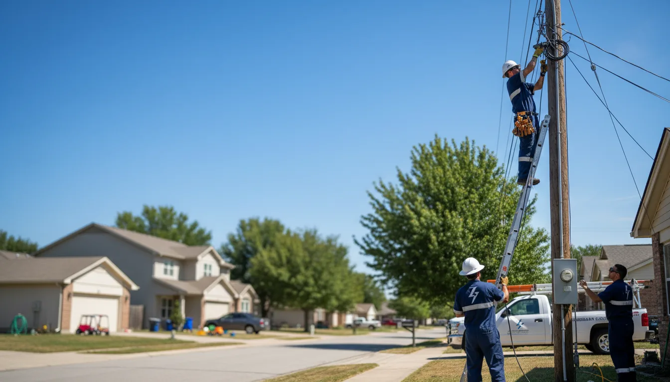 Residential electrician providing installation services in Shafer, MN